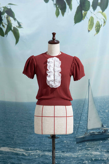 Frill summer knit