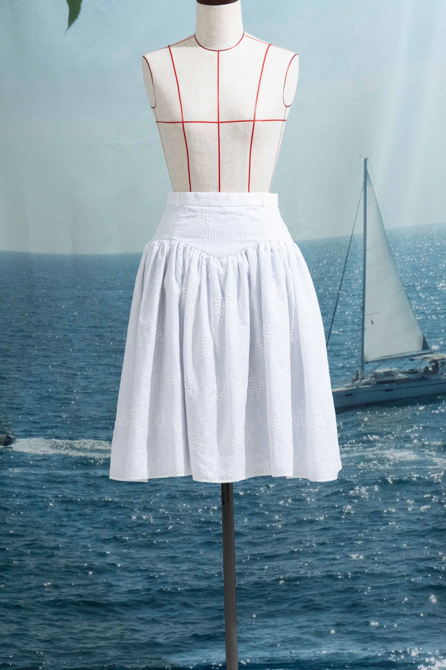 Cotton lace skirt